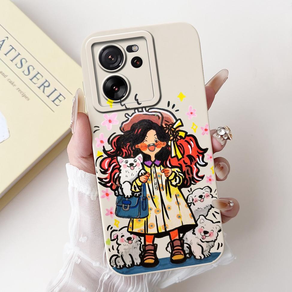 For Xiaomi 13T Pro Case 13T Silicone Cute Cartoon Cat Fashion Luxury Funny Shockproof Back Cover For Xiaomi 13T Phone Case Funda