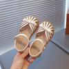 Girls Princess Sandals Summer Non-slip Toddler Beach Barefoot Shoes with Cute Bow Elegant Retro Girls School Party Shoes