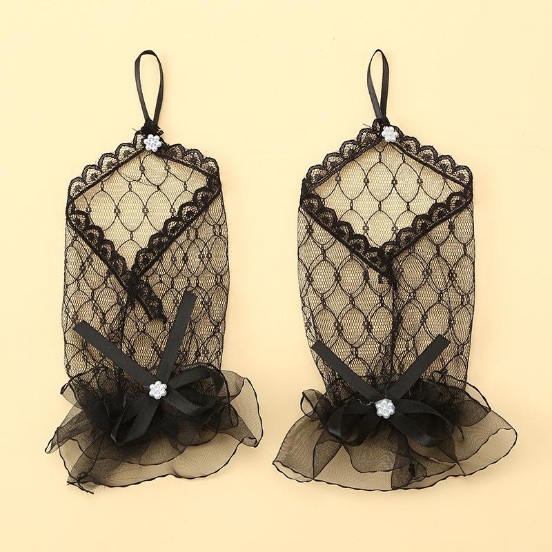 

Lace Mesh Finger Gloves Opera Holiday Party Birthday Carnival Dance Costume Accessories Gloves one size fits all чорний