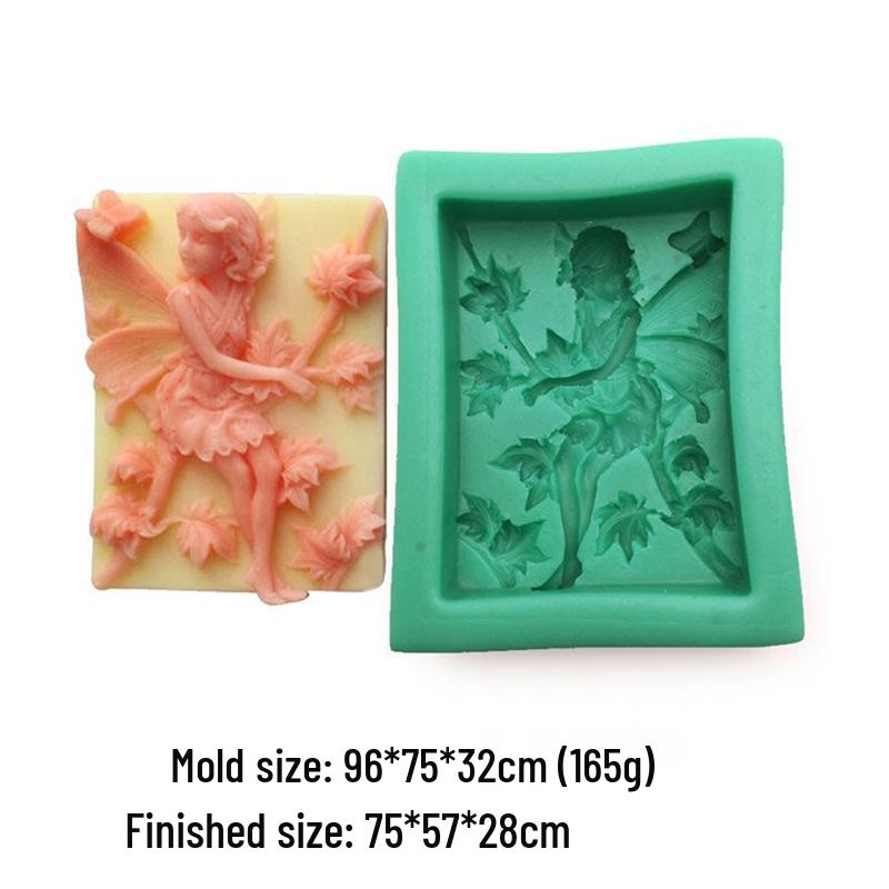 Retro Praying Angel Garden Fairy Silicone Mold for Soap, Candle, or Plaster Epoxy