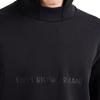 Emporio Armani FW24 Solid Color Letter Logo Embroidered Loose Fit Long Sleeve Hoodie Men Hoodies Black 6D1MA0-1JHSZ-0999