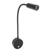 Dimmable RV Reading Light 3 Color Temperature Boat Bedside Flexible Gooseneck Wall Lamp with USB Charging Port 10‑30V Black