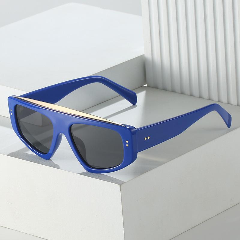 Spring new sunglasses, European and American personality large frame Ins Internet celebrity glasses large frame simple sunglasses