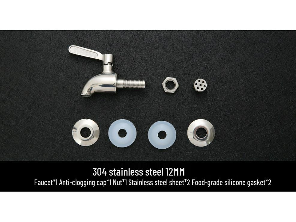 304 Edelstahl Infusionsbehälter Wasserhahn mit Keramikauslauf und Kupferventilschalter