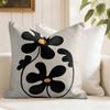 Classic Modern Flowers Cushion Cover Eco Linen Pillow Case DoubleSided Print Breathable Durable Zipper Home Decor Gift