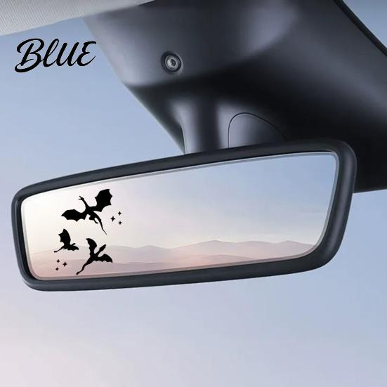 Funny Holiday Party Supplies Flying Bat Car Rearview Mirror Stickers PVC Decals for Vehicle Adhesive Decor Mirrors Exterior Decoration Waterproof