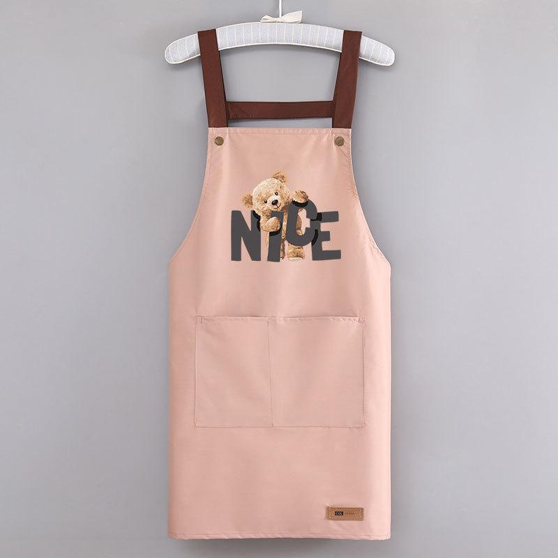 

Новый фартук Little Bear, водонепроницаемый фартук для дома, кухни, готовки, рабочей одежды, антимасляный фартук для чистки 75*70cm