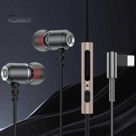 Kabelgebundenes In-Ear-Headset vom Typ C mit geräuschunterdrückendem Mikrofon, verbesserter Bass, klarer HiFi-Sound, kabelgebundene Ohrhörer
