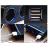 12V/24V Vehicles Lighter Socket Splitter Multiple Device Charging Car Accessory with 2 USB Interfaces Totally 3A Output