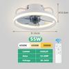 Simple Round Ceiling Fan Light for Bedroom, Wide Voltage 85-265V