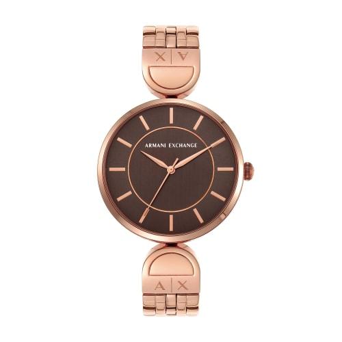 A|X Armani Exchange Women's Watch AX5384 Pink Gold