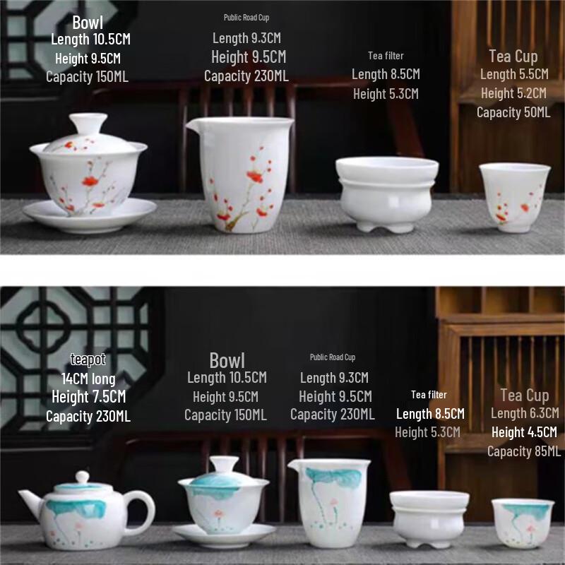 Tuopai Hand-Painted Porcelain Tea Set