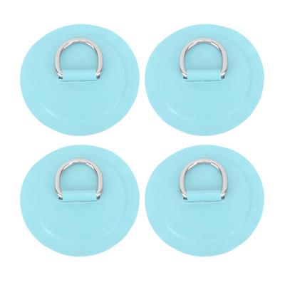 D Ring Patch Round Lightweight D Ring PVC Patch for Inflatable Boat Surfboard Stand Up Paddleboard 4pcs Mint Green