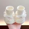 Non-Slip Lace Princess Baby Shoes with Socks for 12 Months - Spring, Autumn, Winter