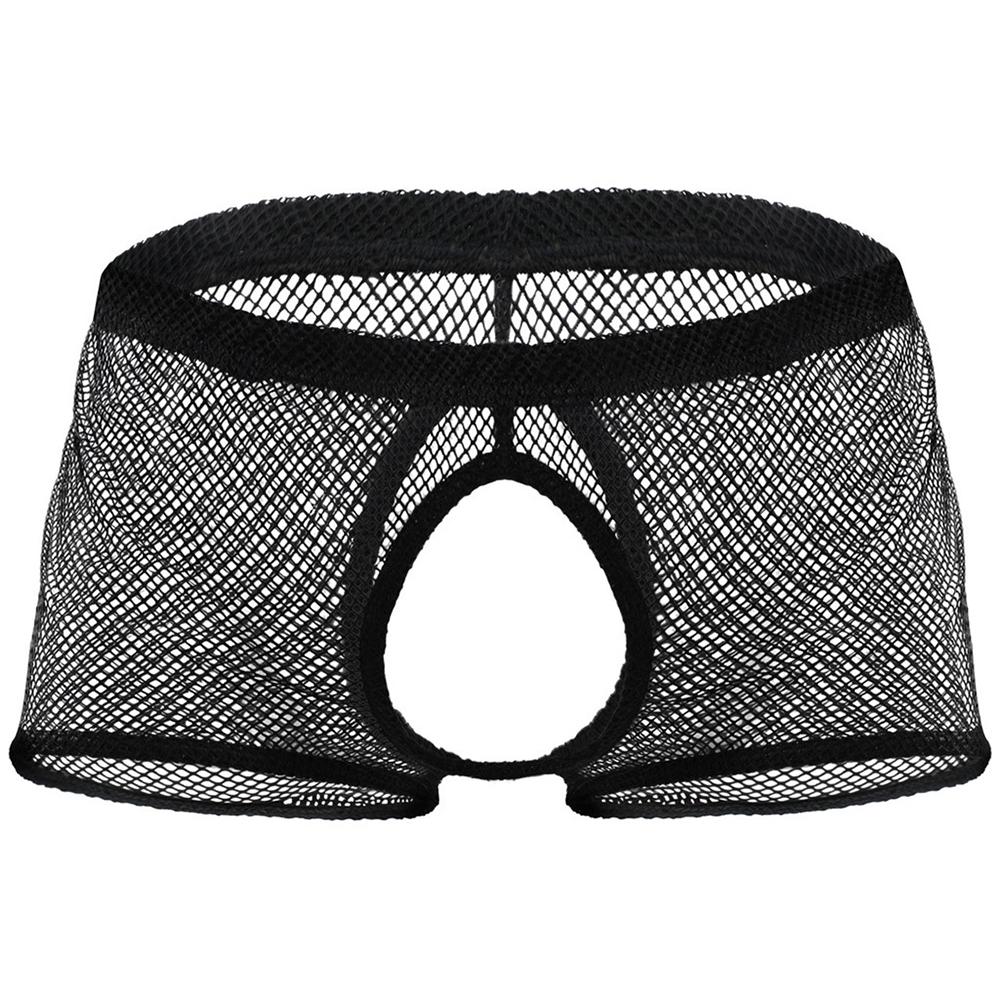 See Through Men Underpants Sexy Boxer Sheer Breathable Trunks