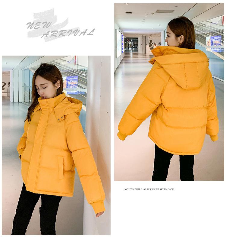 Jachetă pentru femei, iarnă, haine largi din bumbac, îmbrăcăminte pentru femei, scurte, confortabile și tinerești, din bumbac pentru studenți, îmbrăcăminte exterioară