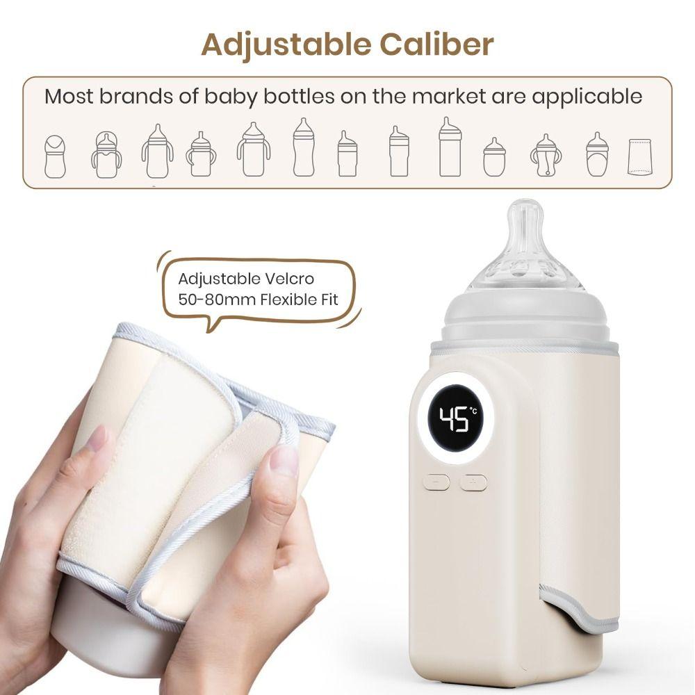 Constant Temperature Baby Bottle Warmer 4-in-1 Nighttime Milk Warmer Travel