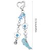 Hollow Flower Pendant Keychain Crystal Star Beaded Keyring Unique Whale Decors  Valentines Day Gift Bag Car Ornament