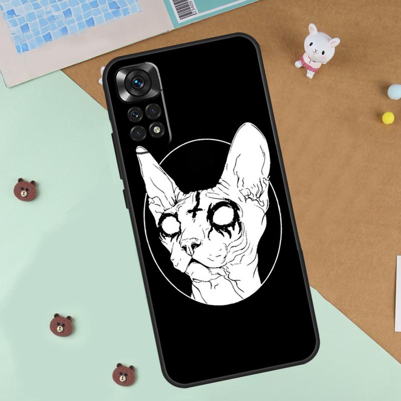 Sphynx Cat Case For Xiaomi Redmi Note 14 13 12 9 10 11 Pro 10S 11S 12S Cover For Redmi 13C 10C 12C 14C