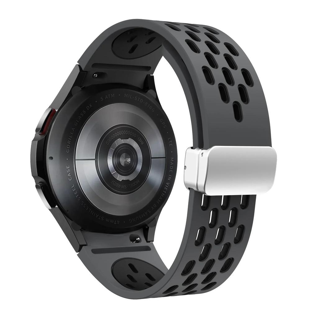 Silicone Strap for Samsung Galaxy Watch 7 6 5 4 40mm 44mm 5Pro 45mm Magnetic Buckle No Gaps Band 6 Classic 43mm 47mm 42 Bracelet