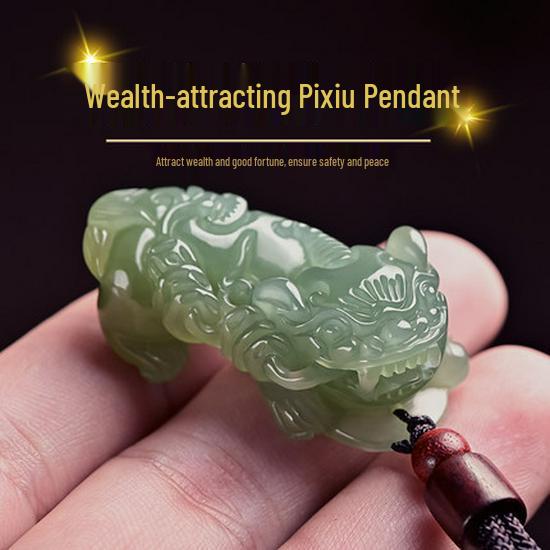 Hetian Jade Pixiu Pendant Necklace - Unisex Jade Couple Necklace