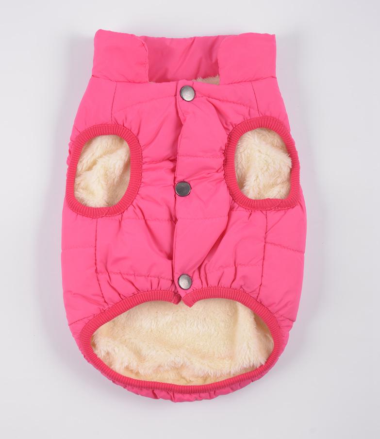 Thickened Cotton Snap Button Jacket for Dogs - Autumn/Winter Pet Apparel