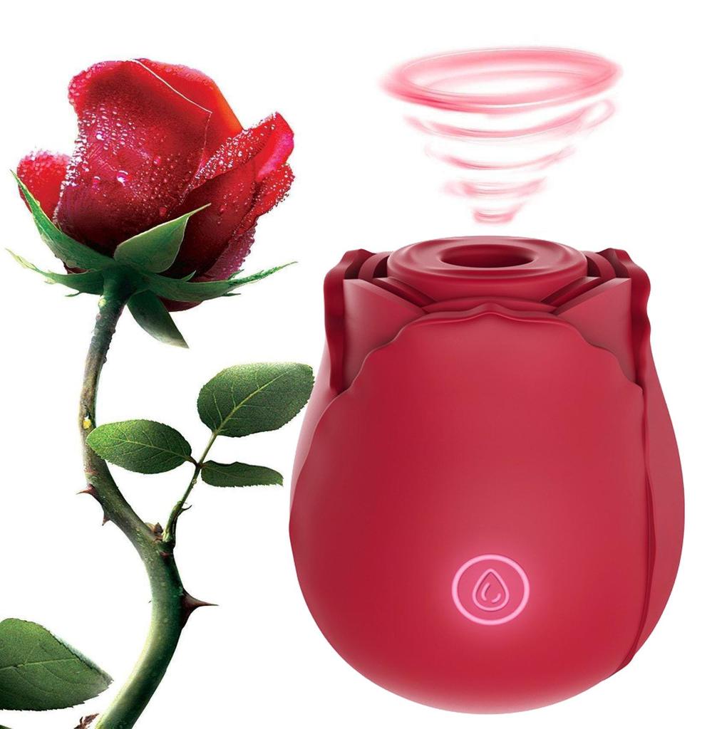 Rose Vacuum Sucking Vibrator Vagina Intimate Nipple Sucker Oral Licking Clitoris Stimulation Powerful Sex Toys for Female Adults