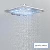 Schwarze Decken-Intelligente Fernbedienung LED Regenfall Wasserfall Einzelne Duschkopf Versteckter Duschhahn