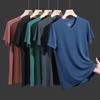 Übergröße 9XL Sommer Lauf V-Ausschnitt T-Shirts für Männer Feuchtigkeitsableitend Athletisch Fitnessstudio Joggen Sport T-Shirts Herren Kleidung