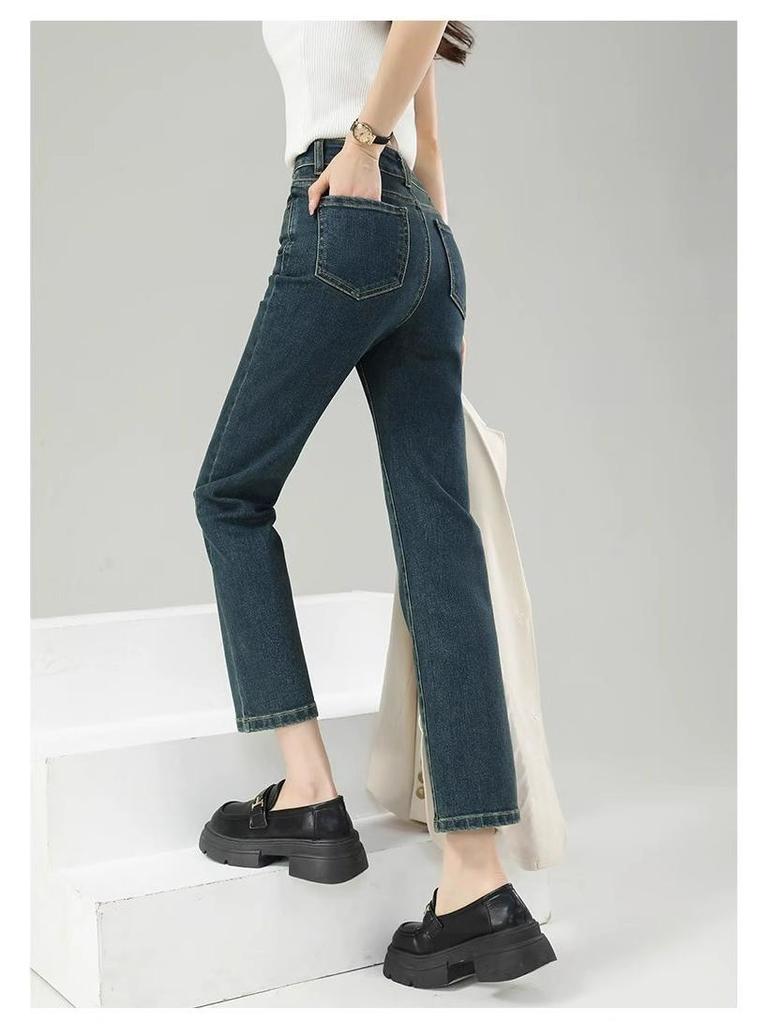 2025 Spring Women's Retro Slimming Cigarette Jeans