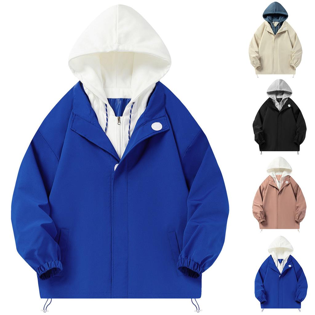 Pracovní bunda Pánská Zip s kapucí Móda Ležérní Pánské oblečení