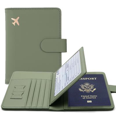 Passport Cover PU Leather Man Women Travel Passport Holder With Credit Card Holder Case Wallet Protector Cover Case