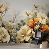 3d Hand-Painted Tropical Rainforest Mural Plant Flower Plant Landscape Wallpaper Room Background Mural Home Decor