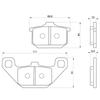 Daytona Motorcycle Brake Pad Red Pad (Semi-Metal Pad) GPZ900R [A1-A6] (84-89) GPZ750R (84-86) Eliminator 250 (87-89) etc. 79836 Thread No.: 52