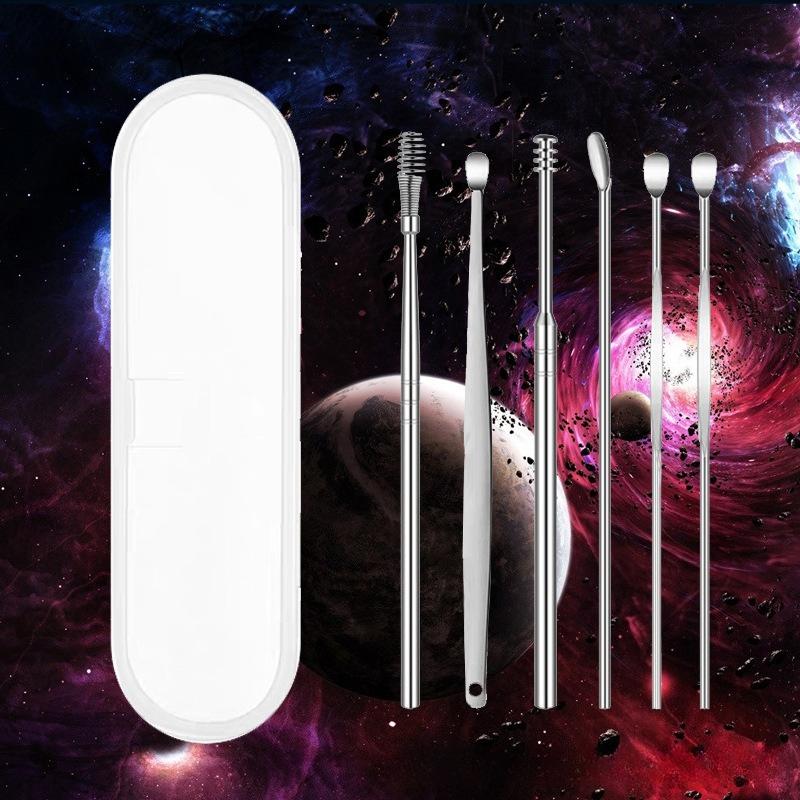 Ear Wax Pickers Cleaning Stainless Steel Earpick Wax Remover Curette Ear Pick Cleaner Ears Cleaner Spoon Care Ears
