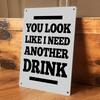 1 Piece Creative Tinplate Painting, Bar Decoration, Fun Text Wall Hanging, Retro Style Home Decor, Living Room, Bedroom, Cafe, R