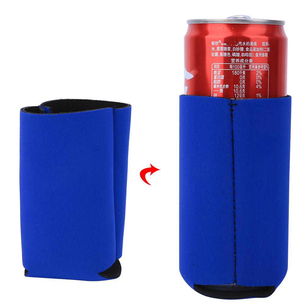 2 Stück Neopren faltbar Outdoor Sport Wasserflaschenhülle Tragbare Tasse Isolierhülle Tasche Zubehör
