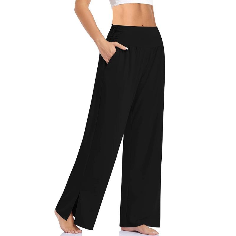 Women's Wide Leg Casual Loose Yoga Sports Flutter Pocket Home Comfort Pajama Pants