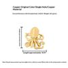 Trendy Retro Octopus Brass Handle Vintage Furniture Hardware Cabinet Door Knobs Push-Pull Gold Wardrobe Drawer Pulls Dresser