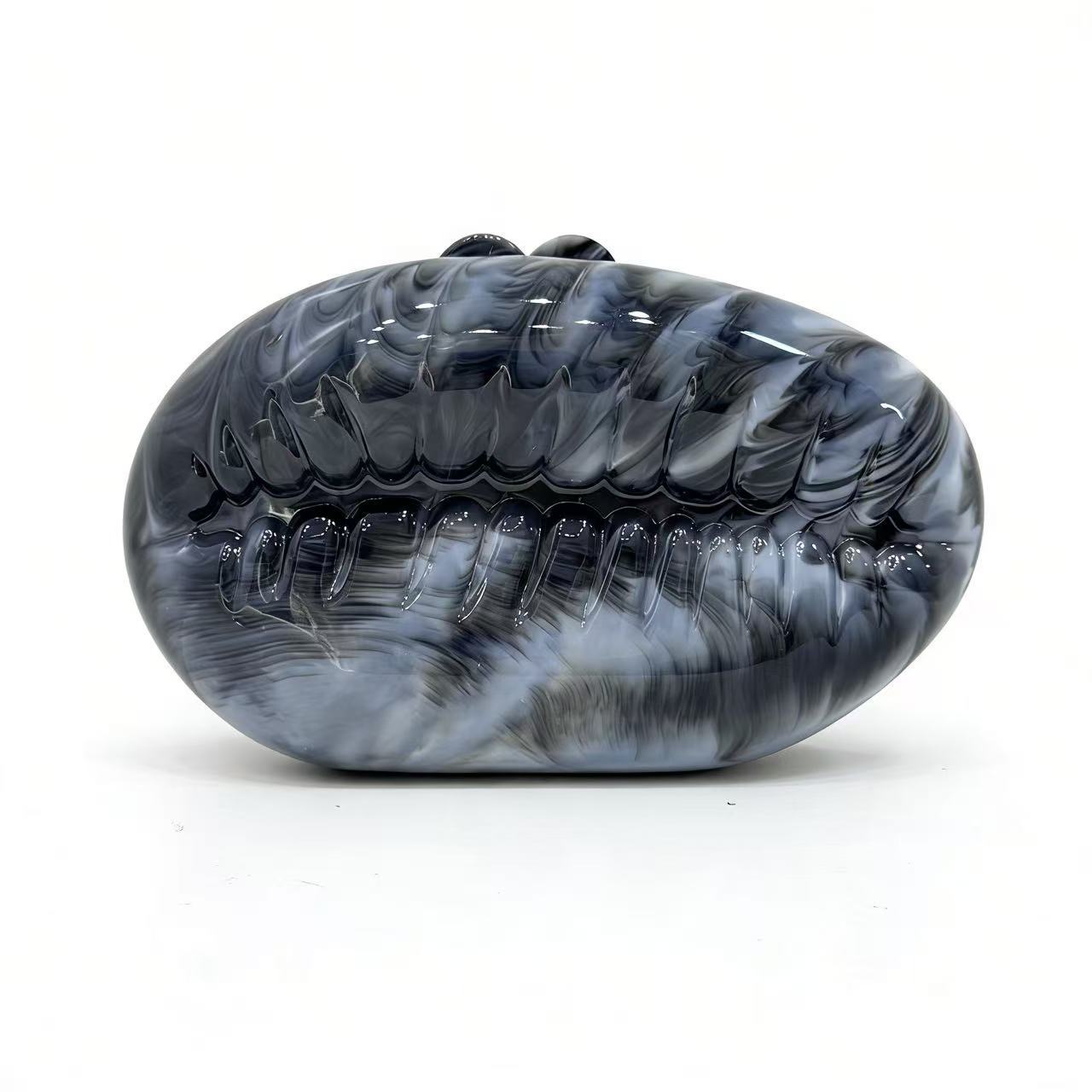 

Creative Design Shell Contrasting Acrylic Women s Clutch Bag 2026 New Unique Teeth Shape Mini Wedding Cocktail Party Purse