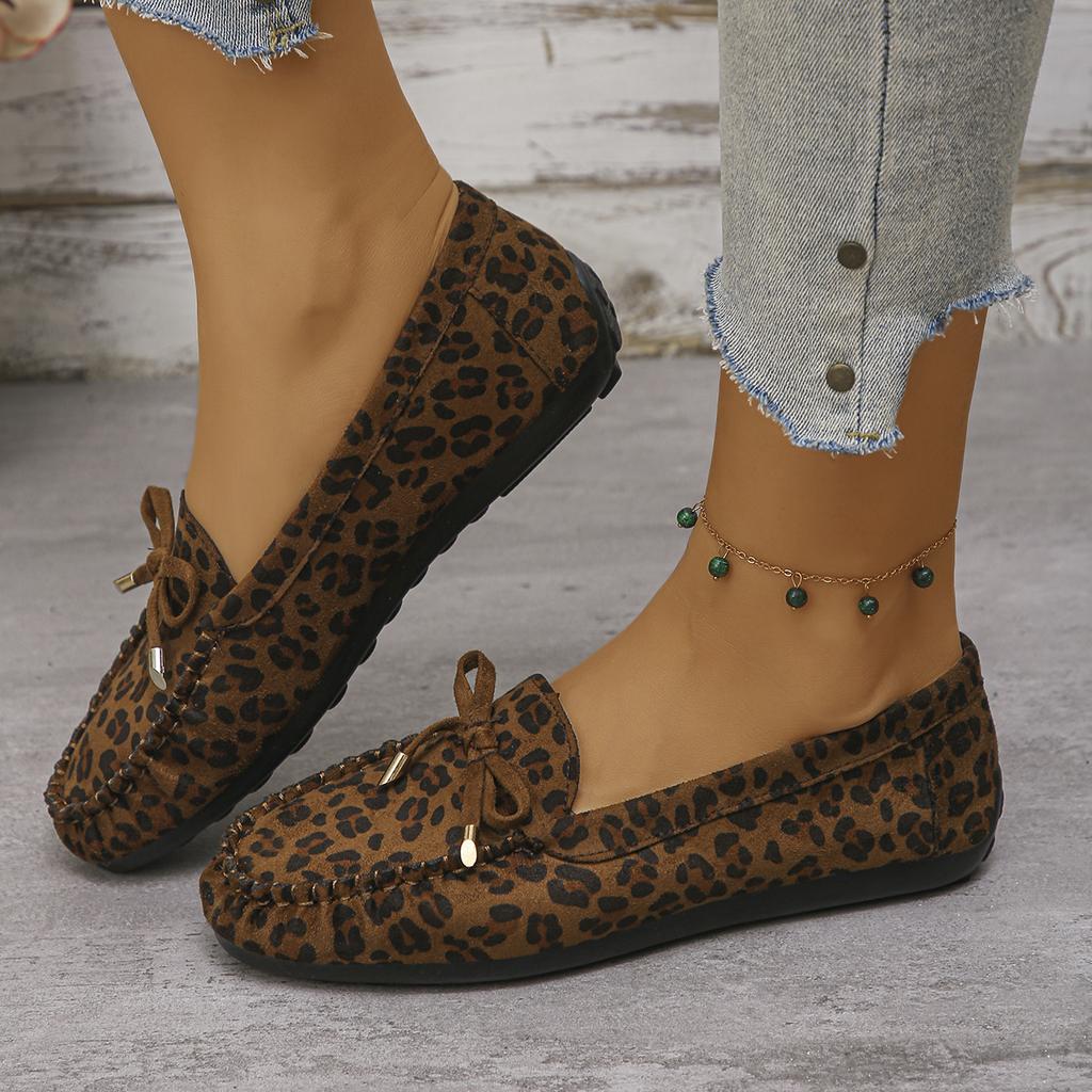 Fashion 2025 New Women Round Toe Casual Flat Shoes  Spring Autumn Flats Loafers Shoes for Women Fashion Leopard Non-slip Sneakers Women