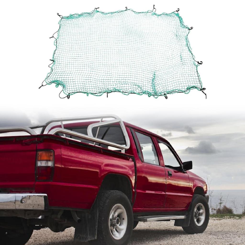 Cargo Net for Pickup Truck Bed Netting Nylon Portable Roof Rack with Hooks Trailer Hiking