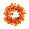 50cm Autumn Leaf Wreath Front Door Decoration Thanksgiving Fall Harvest Festival Seasonal Home Decor Artificial Leaf Garland
