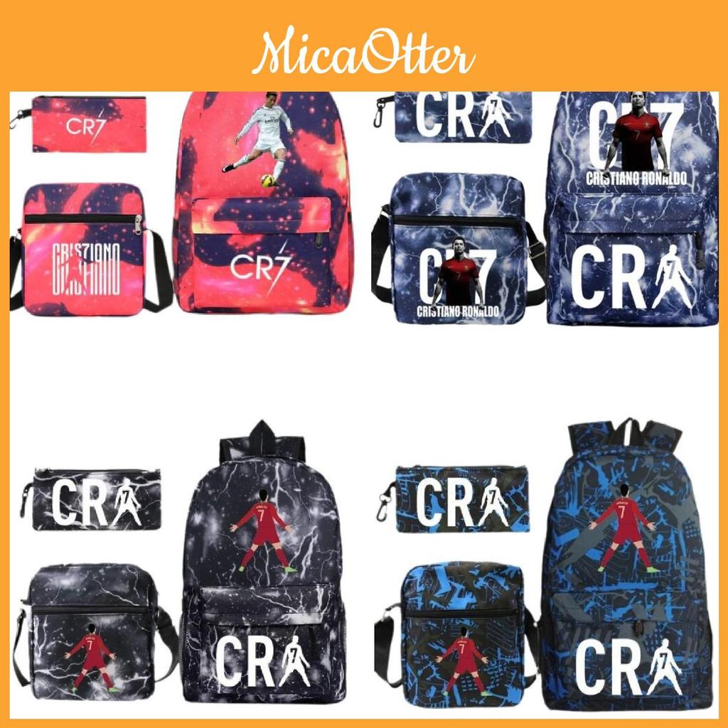 Cr7 Stylish And Functional Waterproof Backpack Set For Elementary School Students