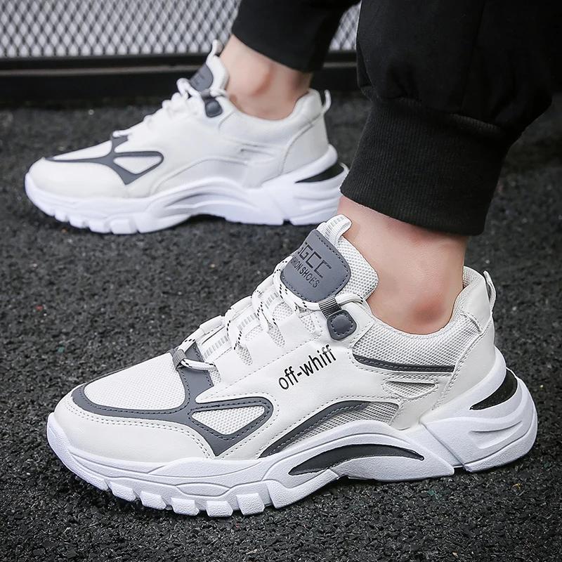 2024 Men Sneakers Fashion New Luxury Design Basketball Sports Shoes Thick Platform Comfortable Outdoor Soft-soled Male Dad Shoes