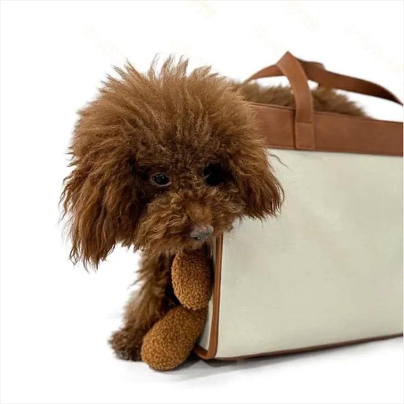 Autumn and Winter Portable Pet Cat and Dog Outcropping Travel Handbag Pet Backpack Adjustable Handbag Pet Supplies