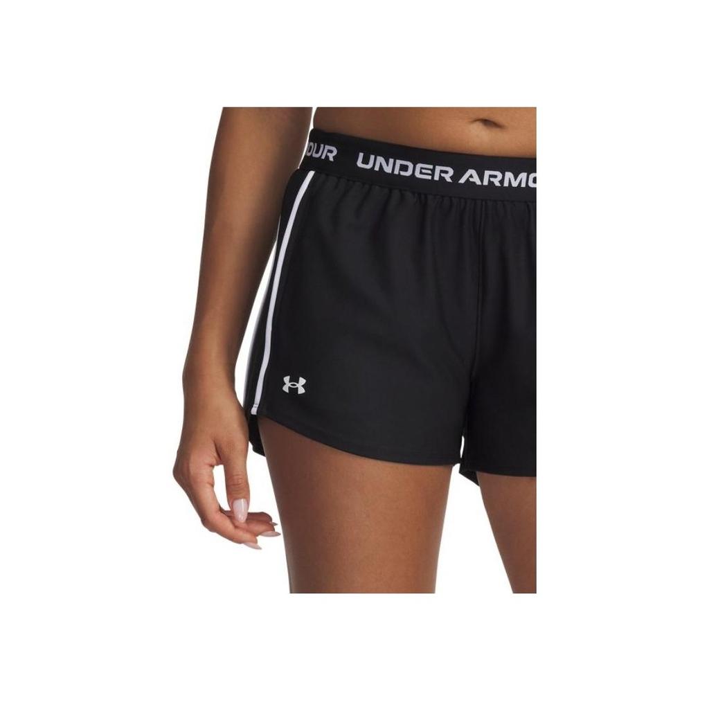 Under Armour Tech Play-Up Soft Comfortable Simple Skin-Friendly Solid Color Sports Shorts Women Shorts Black 1389882-002