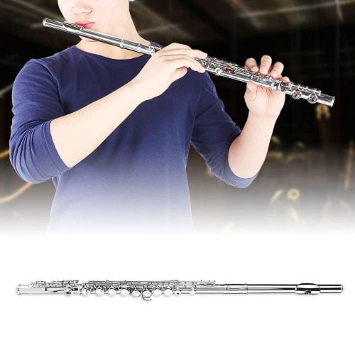 16-Hole Flute, Suitable for Home, Outdoor, and School Use, Student Flute, Beginner Flute (White)