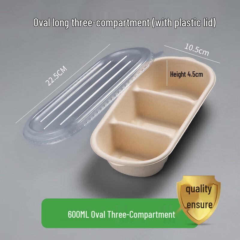 Eco-Friendly 4-Compartment Pulp Meal Prep Containers