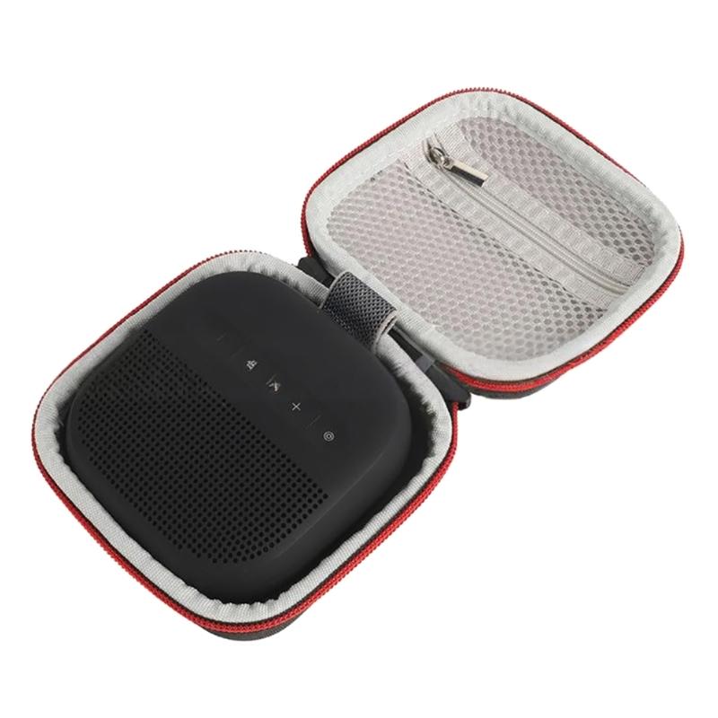 Compact Carrying Bag For Small Wireless Speaker Featuring Waterproof Padded Interior And Easy Grip Carry Strap
